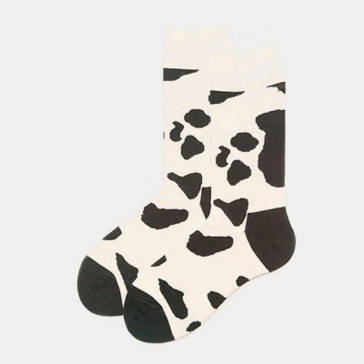 Couple Models Cow Texture Cotton Socks Japanese And Korean Style Cute Cotton Socks For Men And Women