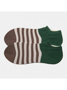 Socks Men’s Tide Socks Stripes Shallow Mouth Cotton Sweat  Absorbent Sports Street Tide Socks Four Seasons